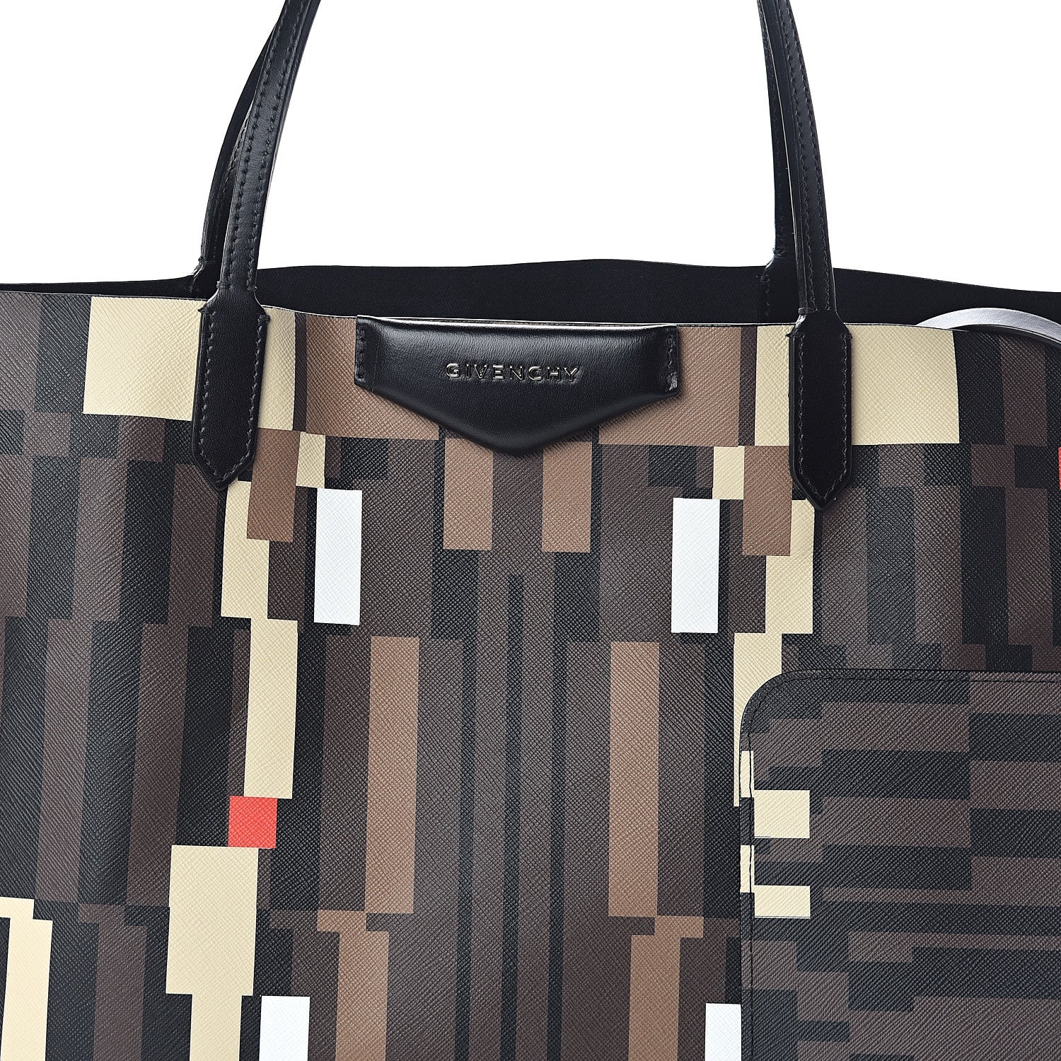 Givenchy Textured Coated Canvas Print Large Antigona Tote Black 6 of 8