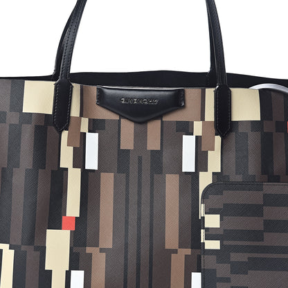 Givenchy Textured Coated Canvas Print Large Antigona Tote Black 6 of 8