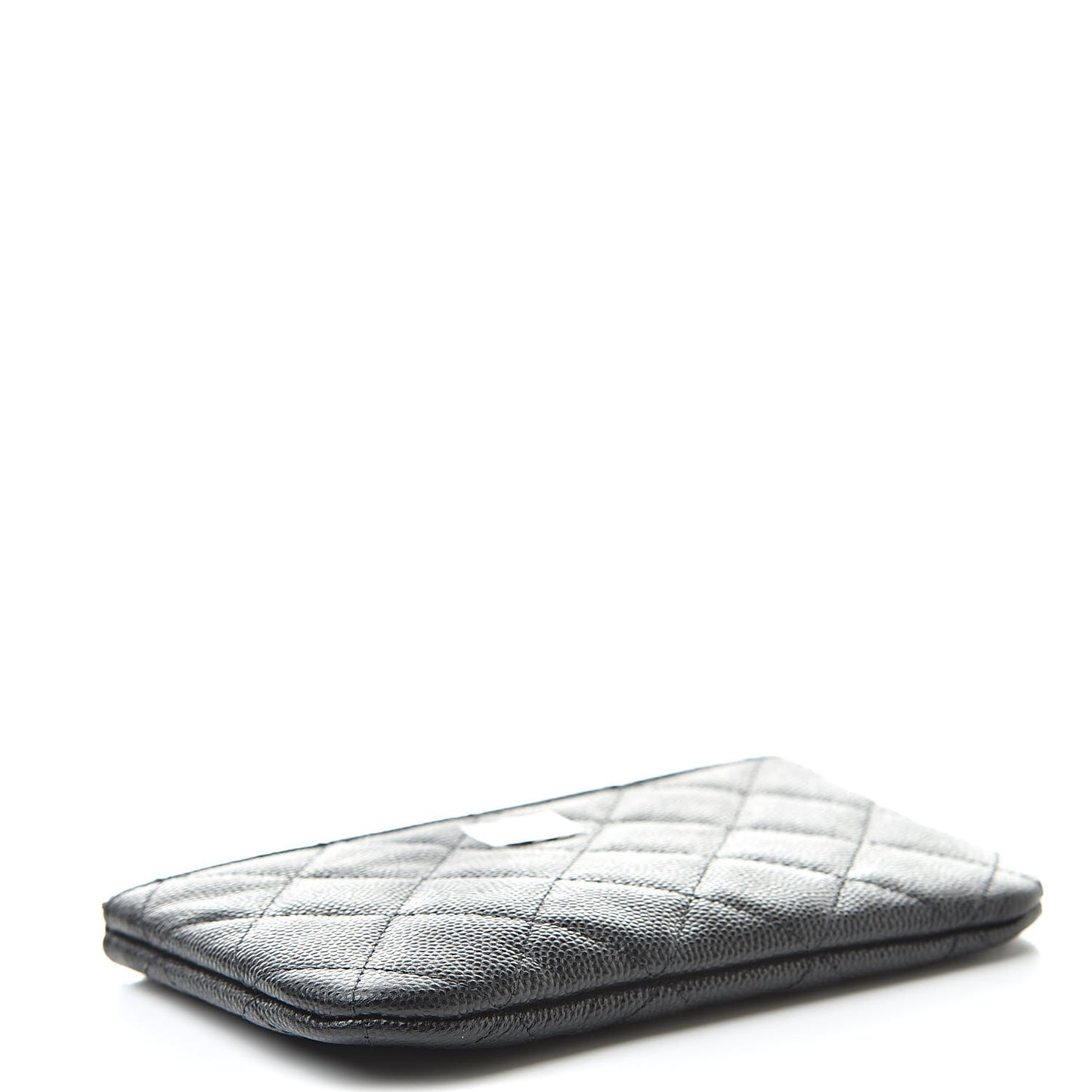 Caviar Quilted Small Cosmetic Case Black