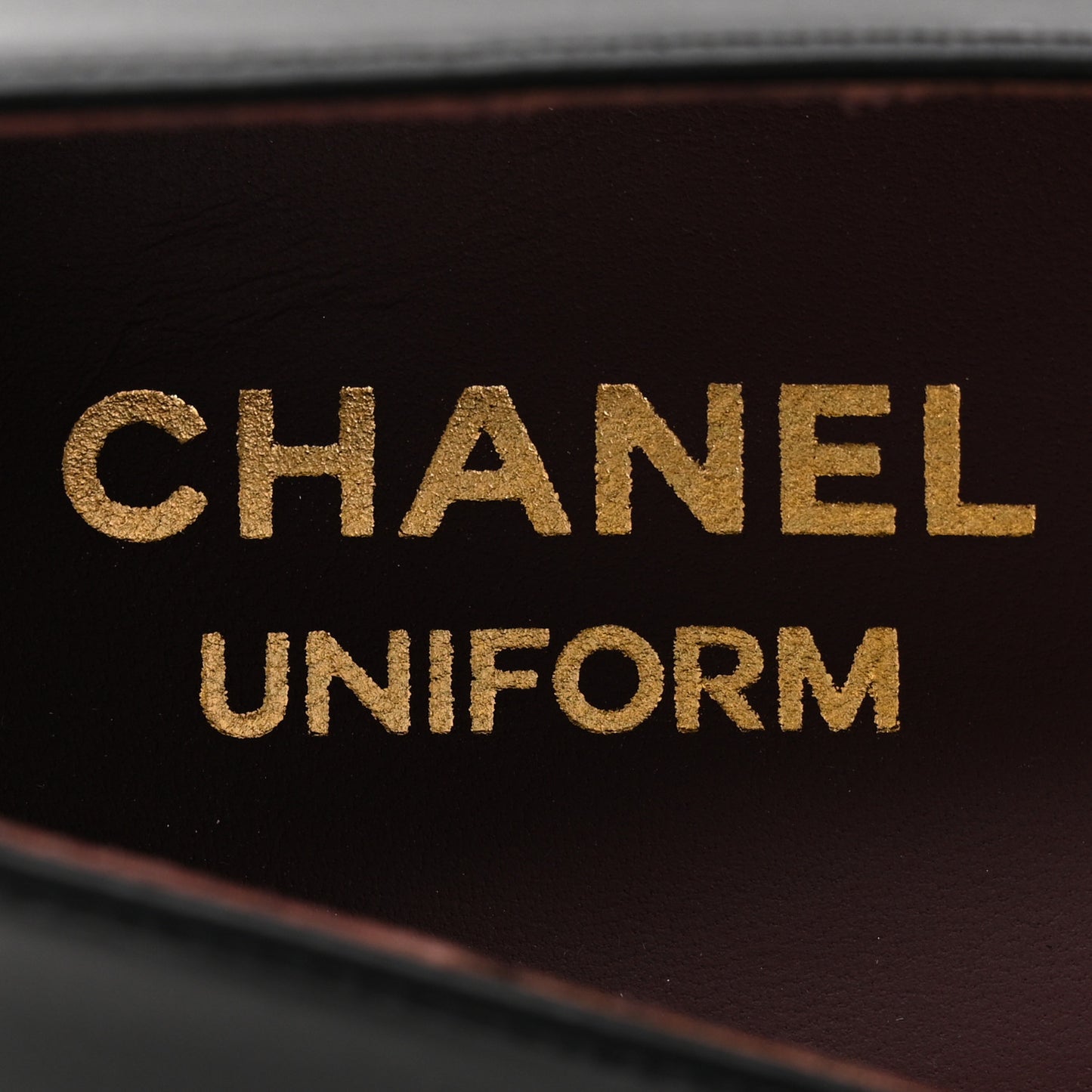 Lambskin Cap Toe CC Uniform Ballerina Flats 38 Black