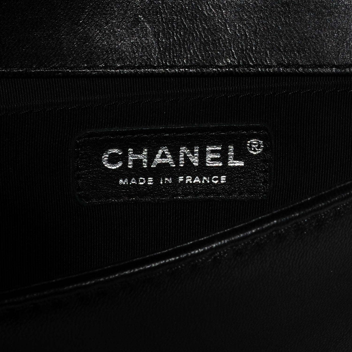 Chanel Lambskin Quilted Bi-Color Medium Boy Flap Black Blue Fonce 7 of 9