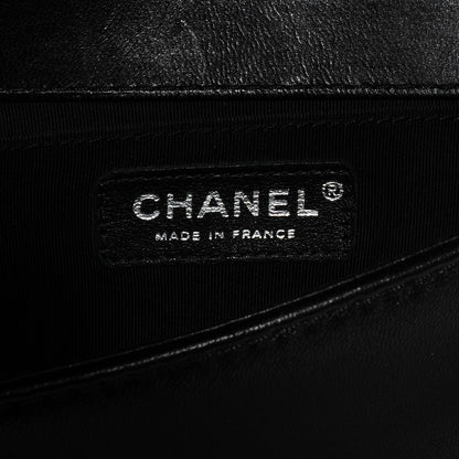 Chanel Lambskin Quilted Bi-Color Medium Boy Flap Black Blue Fonce 7 of 9