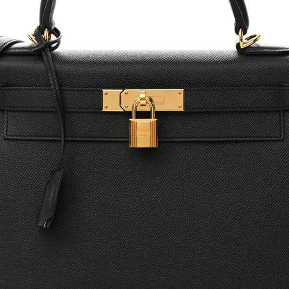 Hermes Epsom Kelly Sellier 28 Black 8 of 13