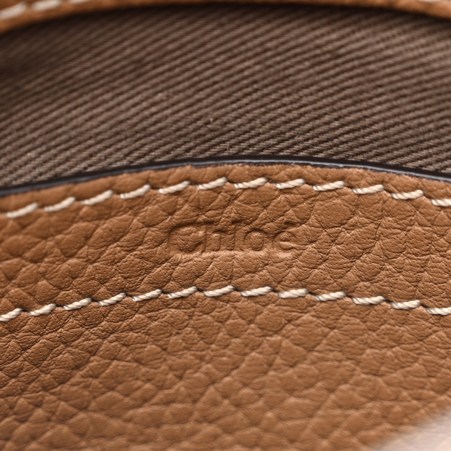 Chloe Grained Calfskin Small Marcie Saddle Bag Nut 6 of 15