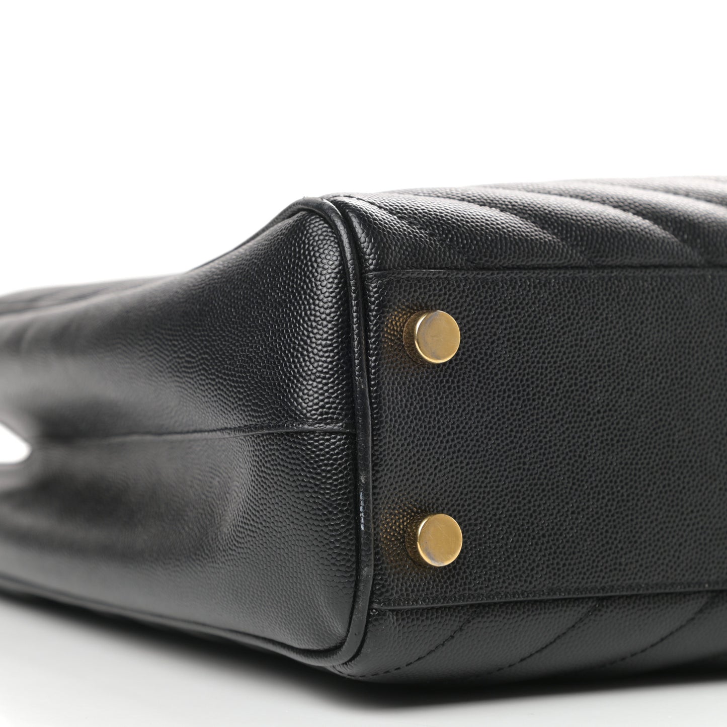 Grain De Poudre Matelasse Chevron Monogram Shopping Bag Black