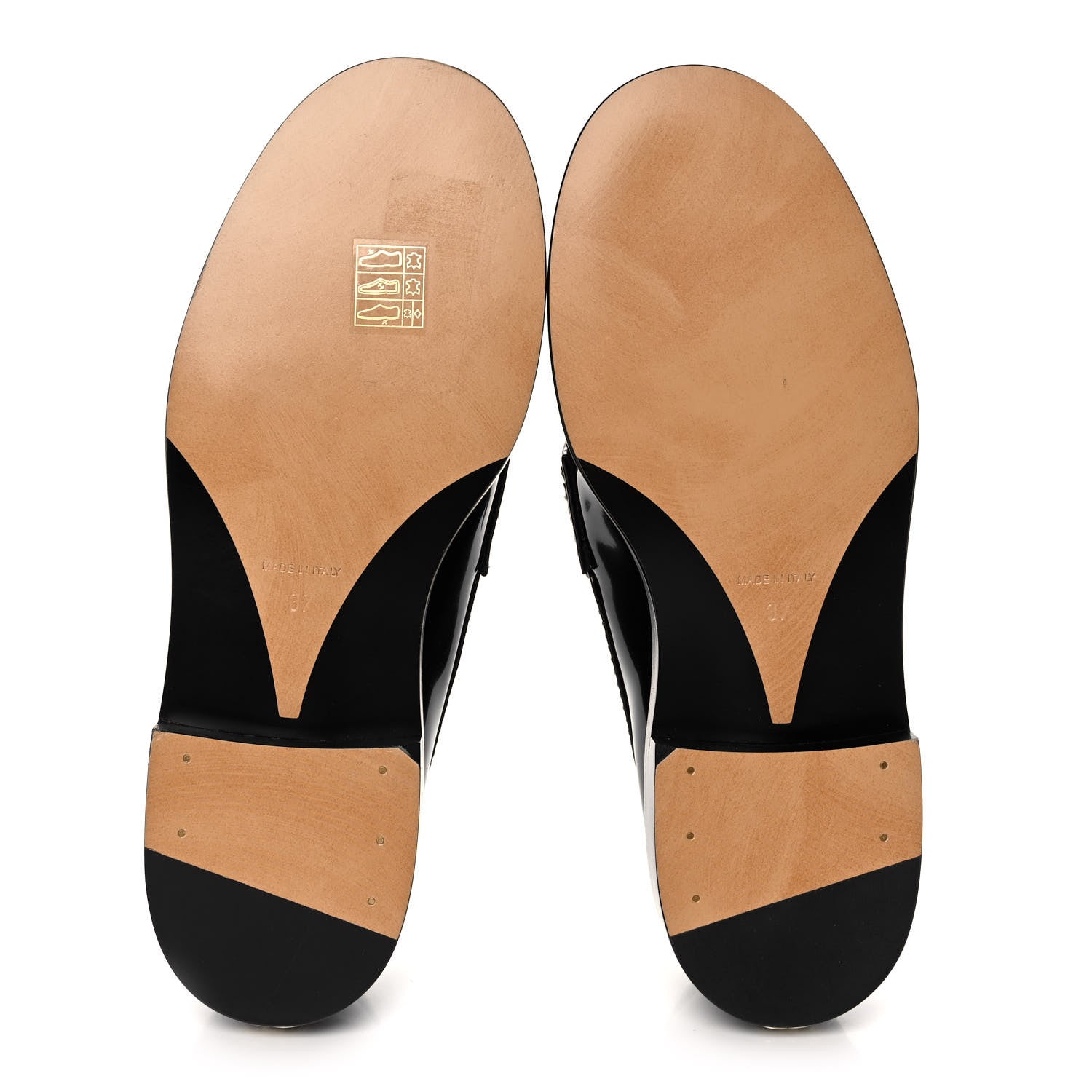 Chanel Shiny Calfskin Logo Loafers 37 Black 5 of 9