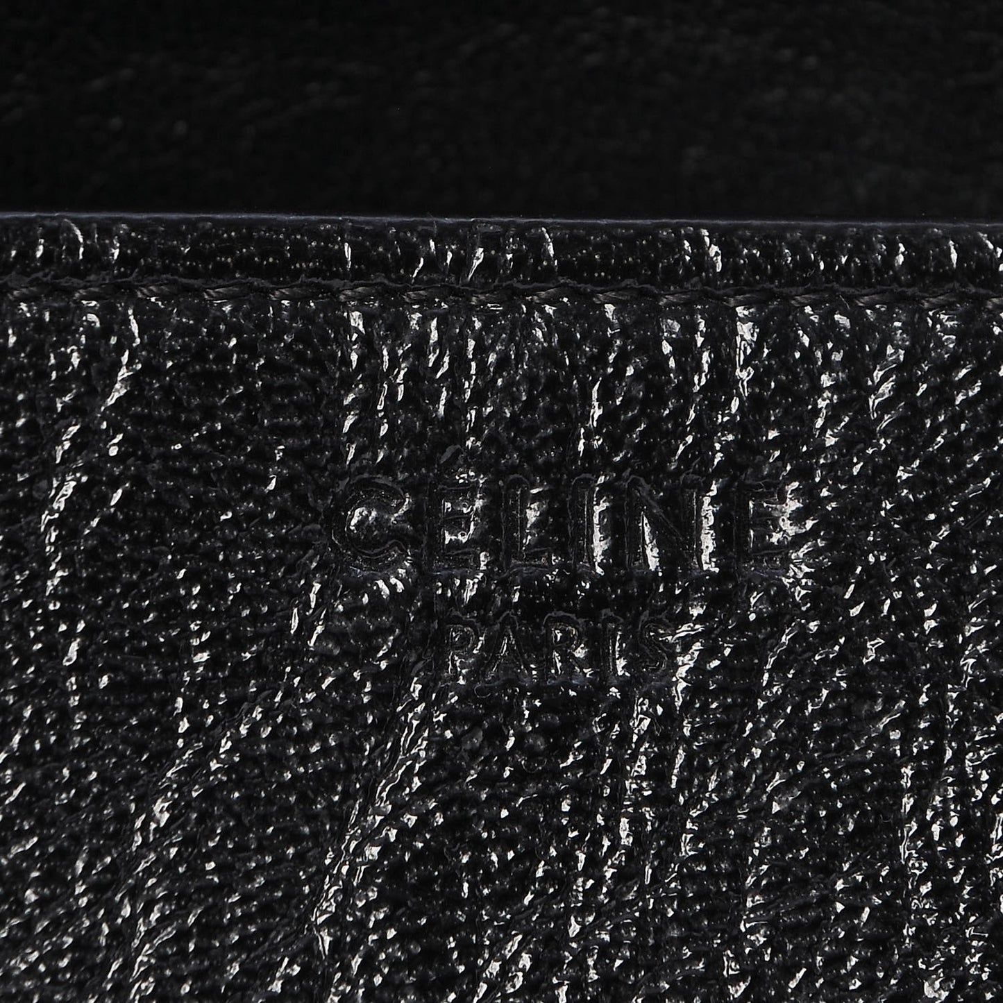 Shiny Goatskin Medium Phantom Luggage Black