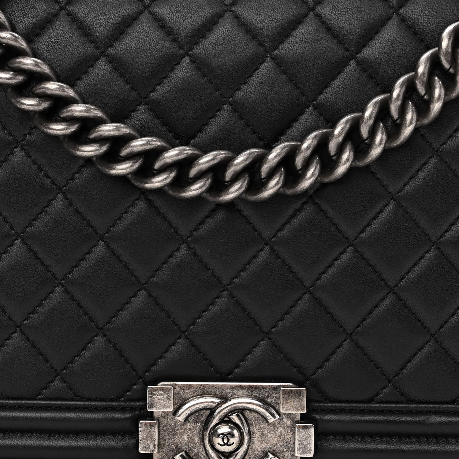 Chanel Lambskin Quilted New Medium Boy Flap Black 8 of 11