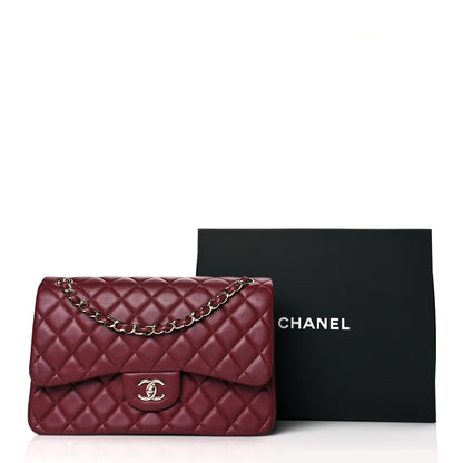 Chanel Lambskin Quilted Jumbo Double Flap Burgundy 13 of 13