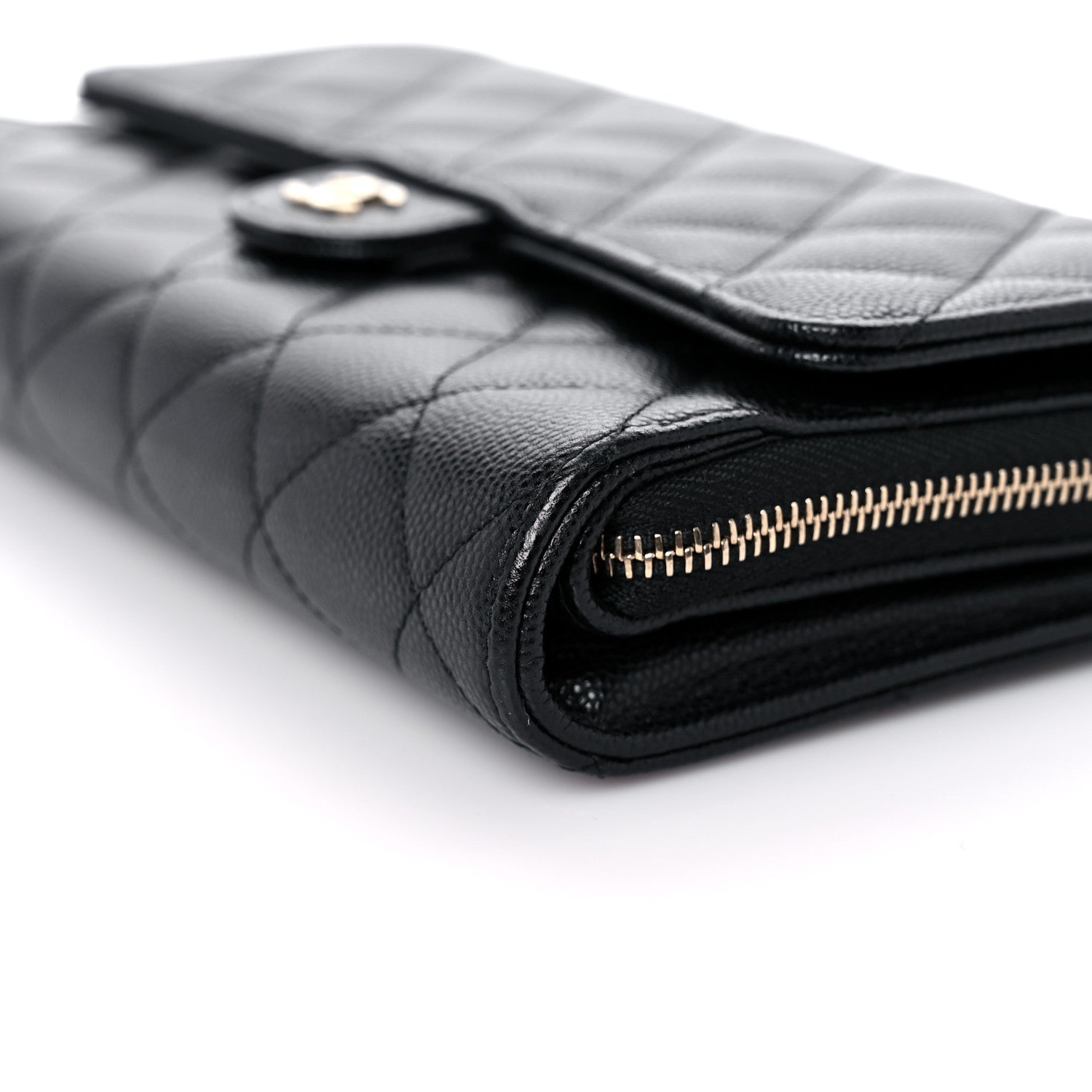 Chanel Caviar Quilted Phone Holder Wallet on Removable Chain Black 11 of 12