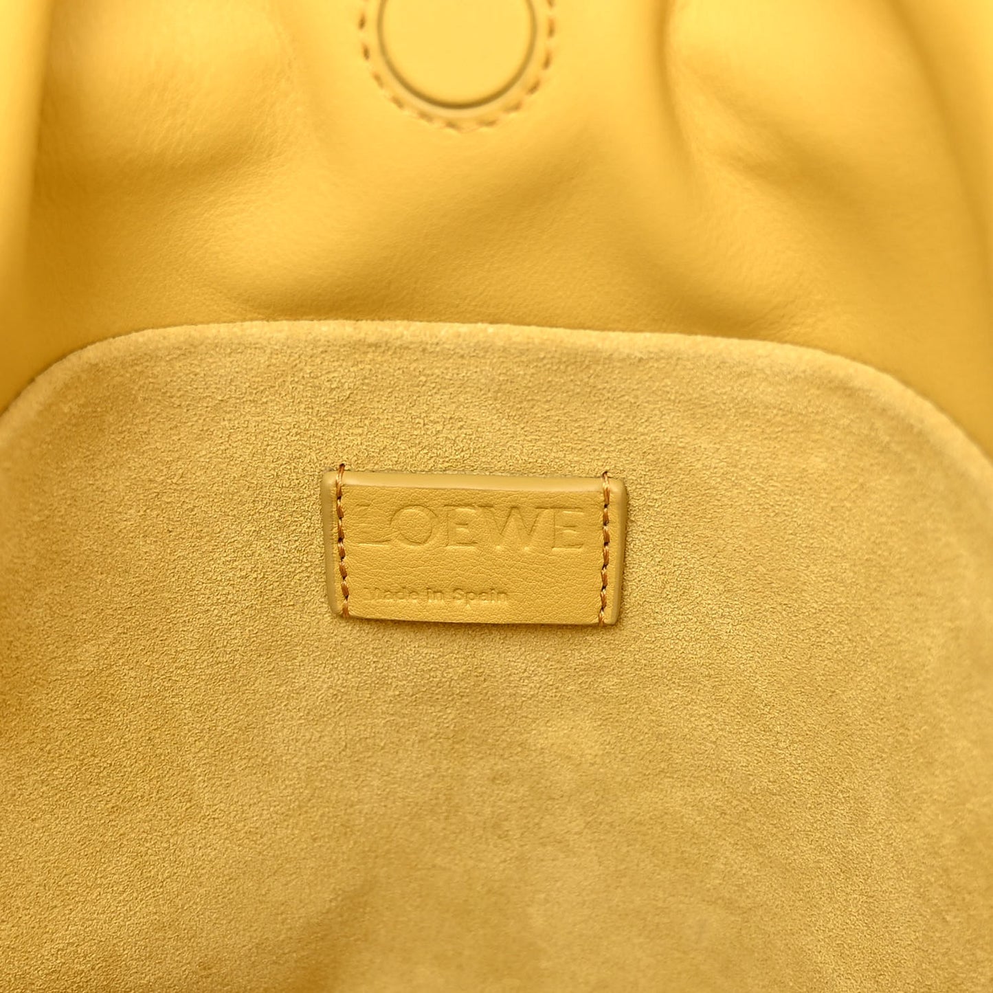Calfskin Monochrome Flamenco Knot Clutch Pale Yellow Glaze