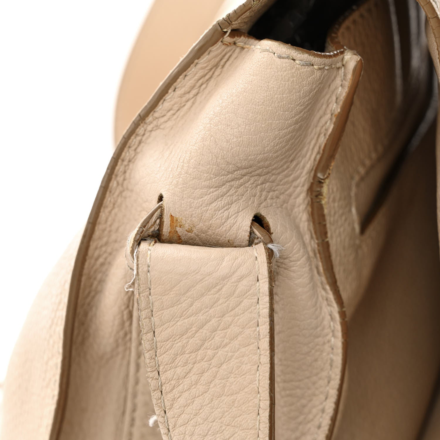 Chloe Grained Calfskin Medium Marcie Saddle Bag Beige 18 of 19