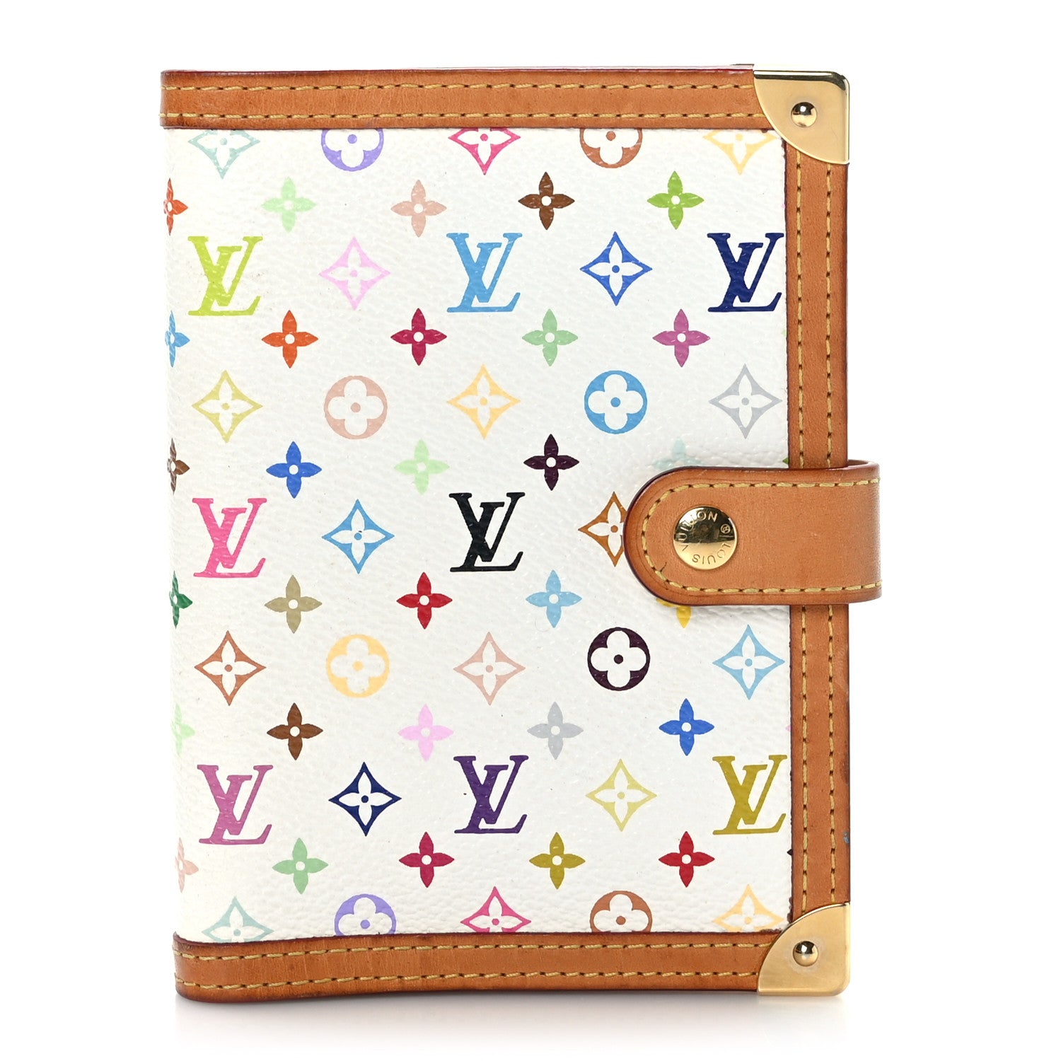 Louis Vuitton Monogram Multicolor Small Ring Agenda Cover White 1 of 7