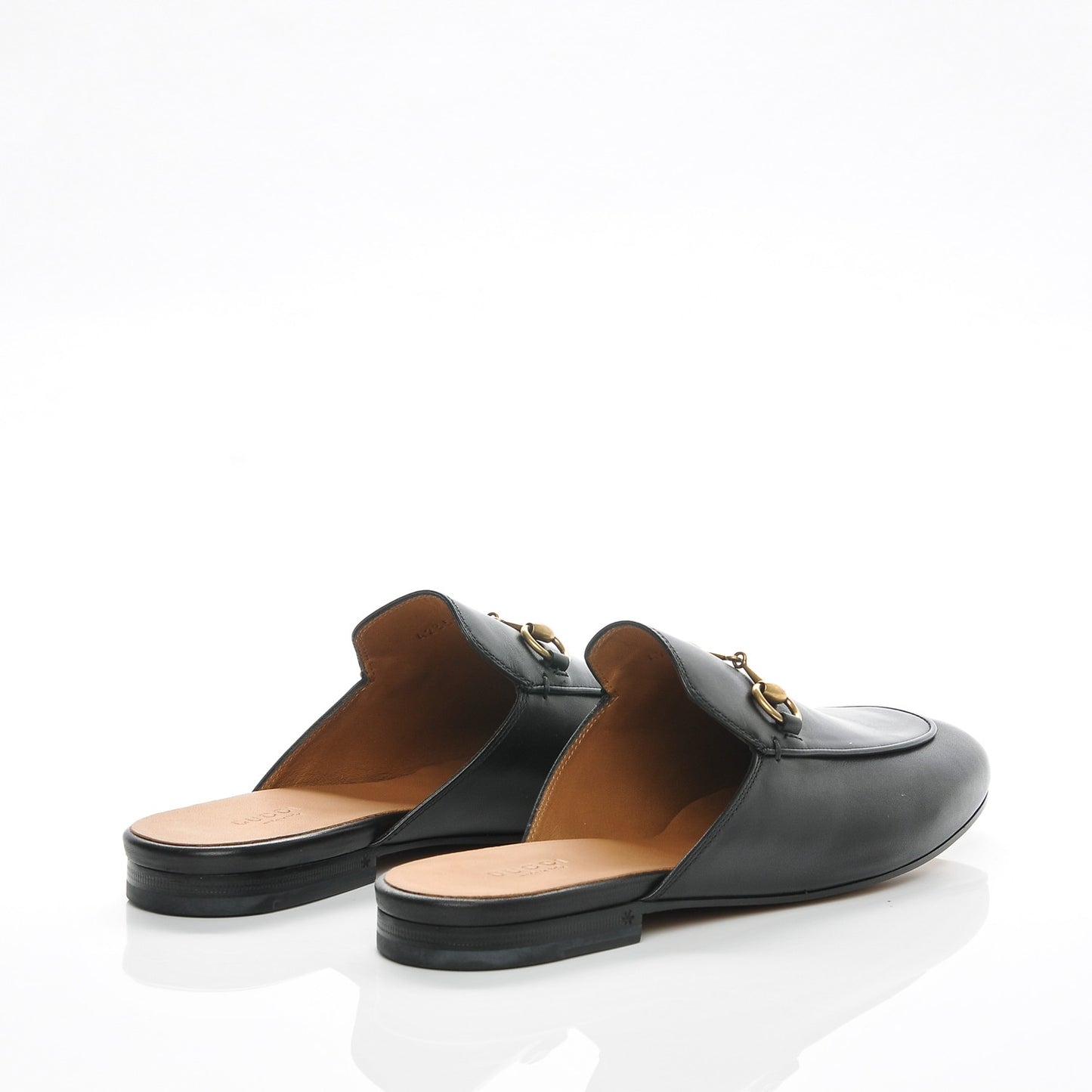 Calfskin Womens Princetown Slippers 39.5 Black