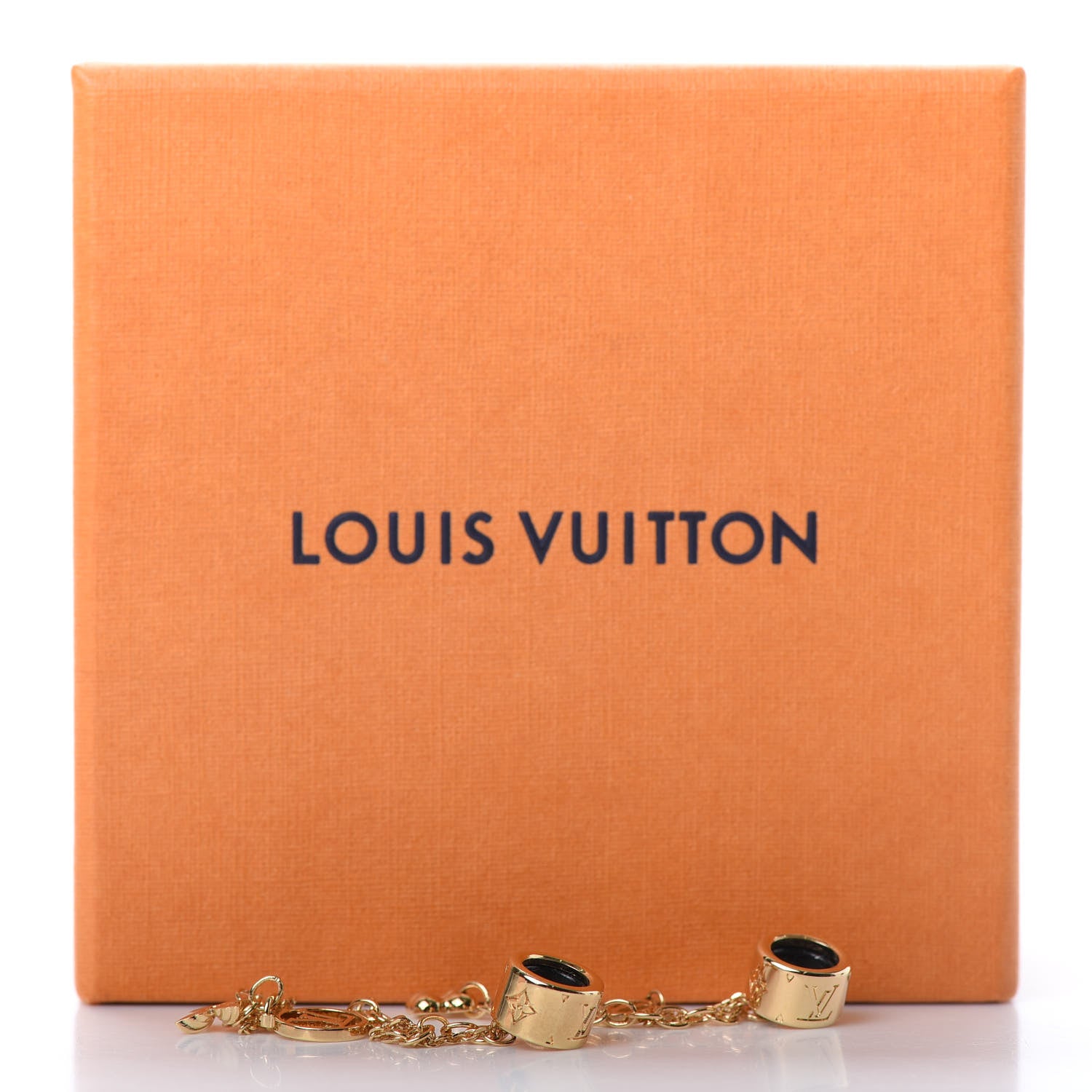 Louis Vuitton Nanogram Earphone Earrings Gold 4 of 4