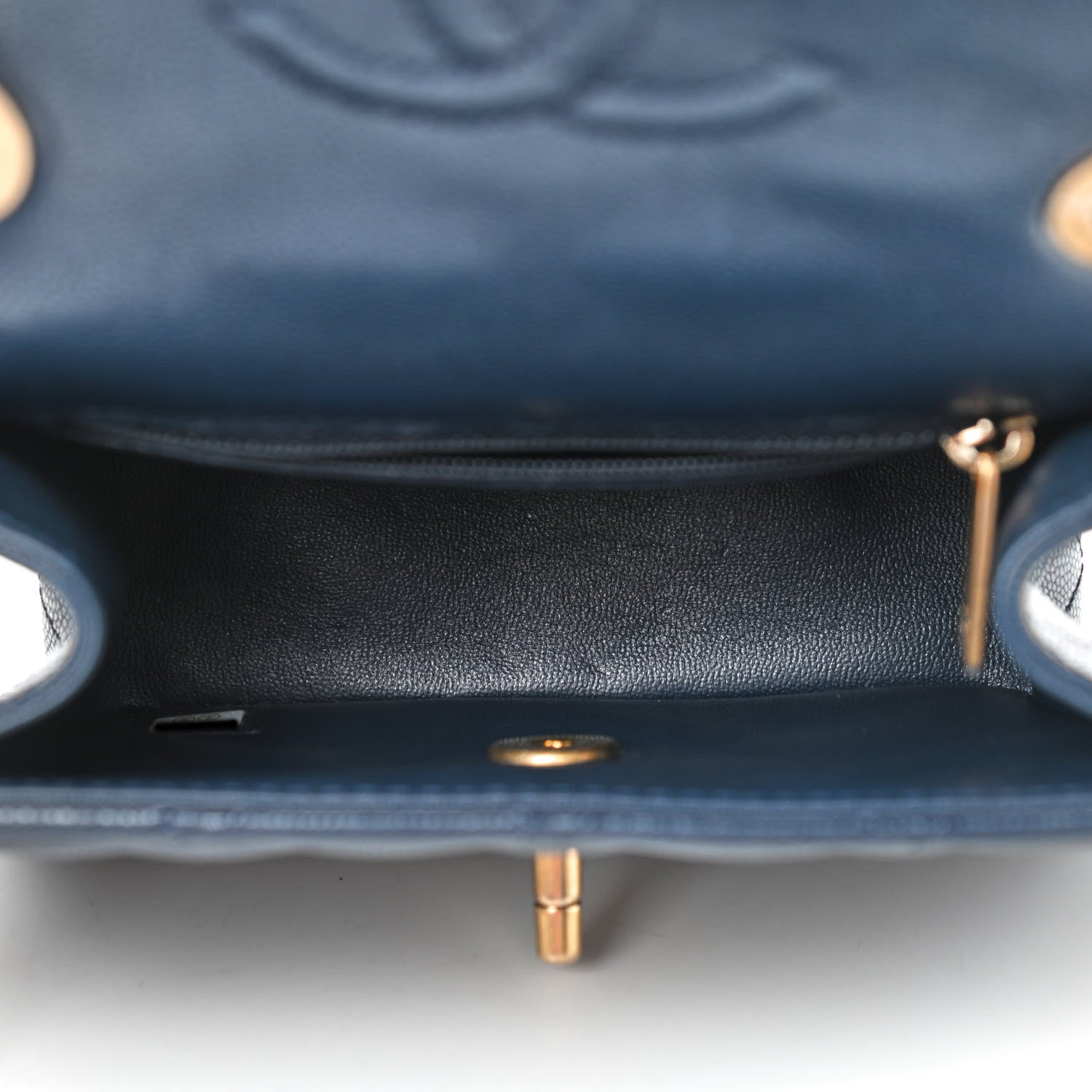Chanel Caviar Quilted Mini Sweet Classic Flap Navy Blue 5 of 9