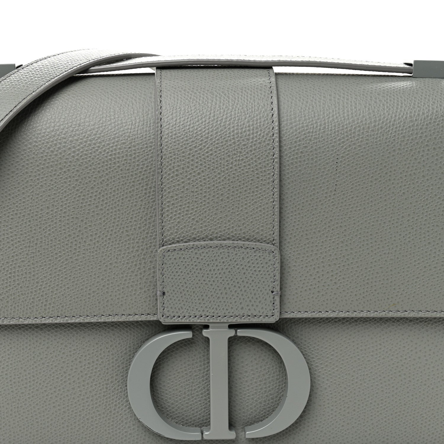 Christian Dior Ultra Matte Grained Calfskin 30 Montaigne Flap Bag Grey 7 of 10