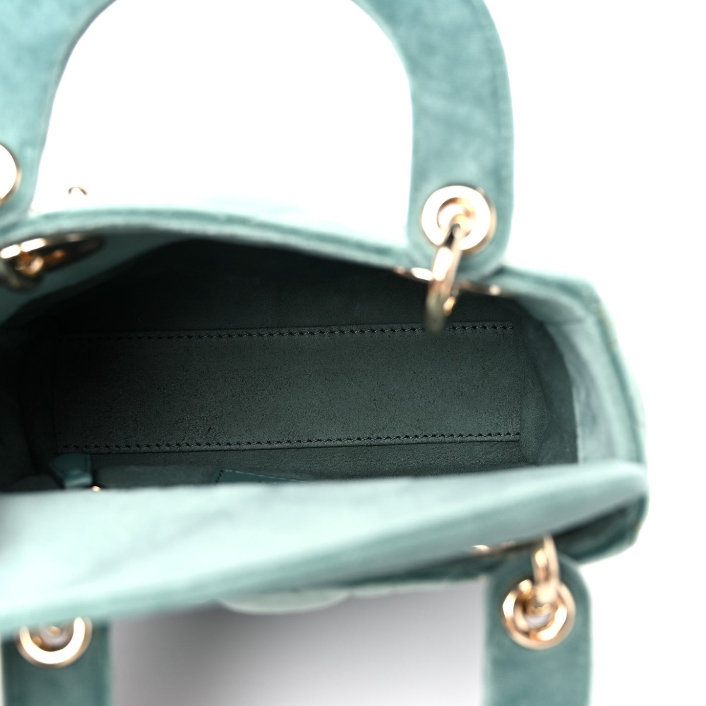 Velvet Mini Lady Dior Green