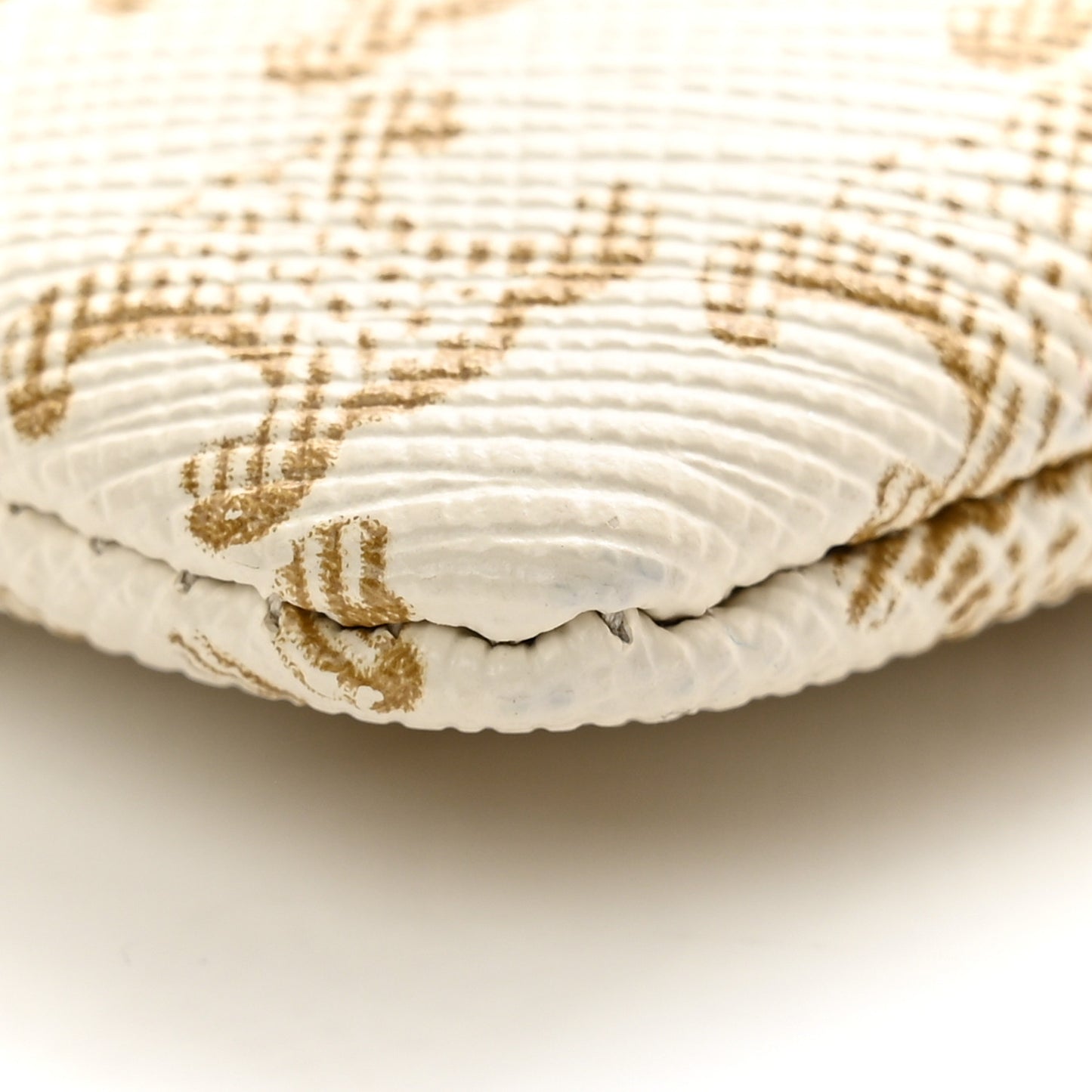 Triomphe Canvas Coin and Card Pouch White