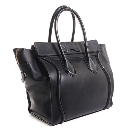 Celine Smooth Calfskin Mini Luggage Black 3 of 8