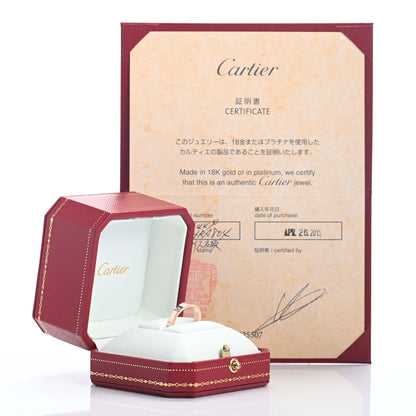 Cartier 18K Pink Gold Diamond 3mm C De Cartier Wedding Band Ring 49 4.75 5 of 5