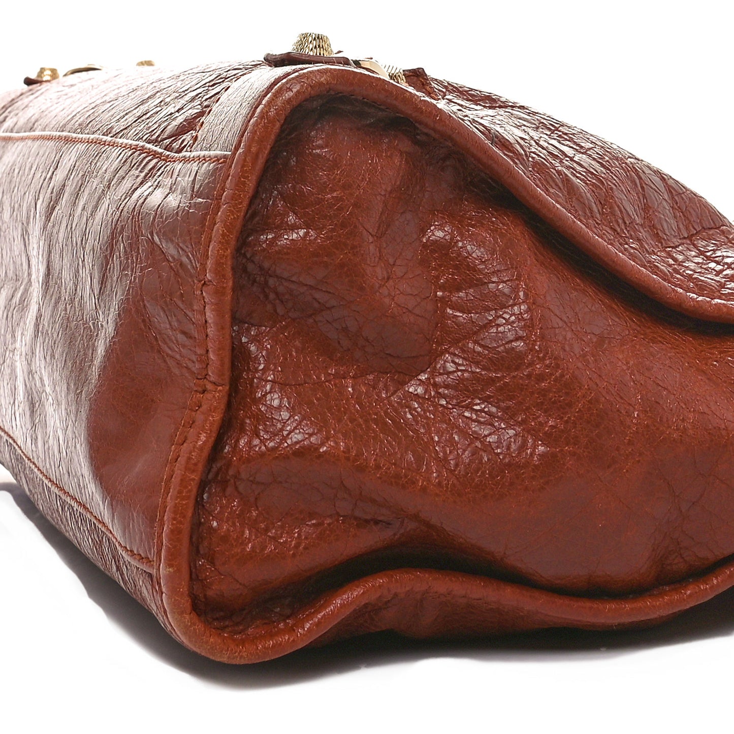 Agneau Giant 12 Gold Hardware City Cognac