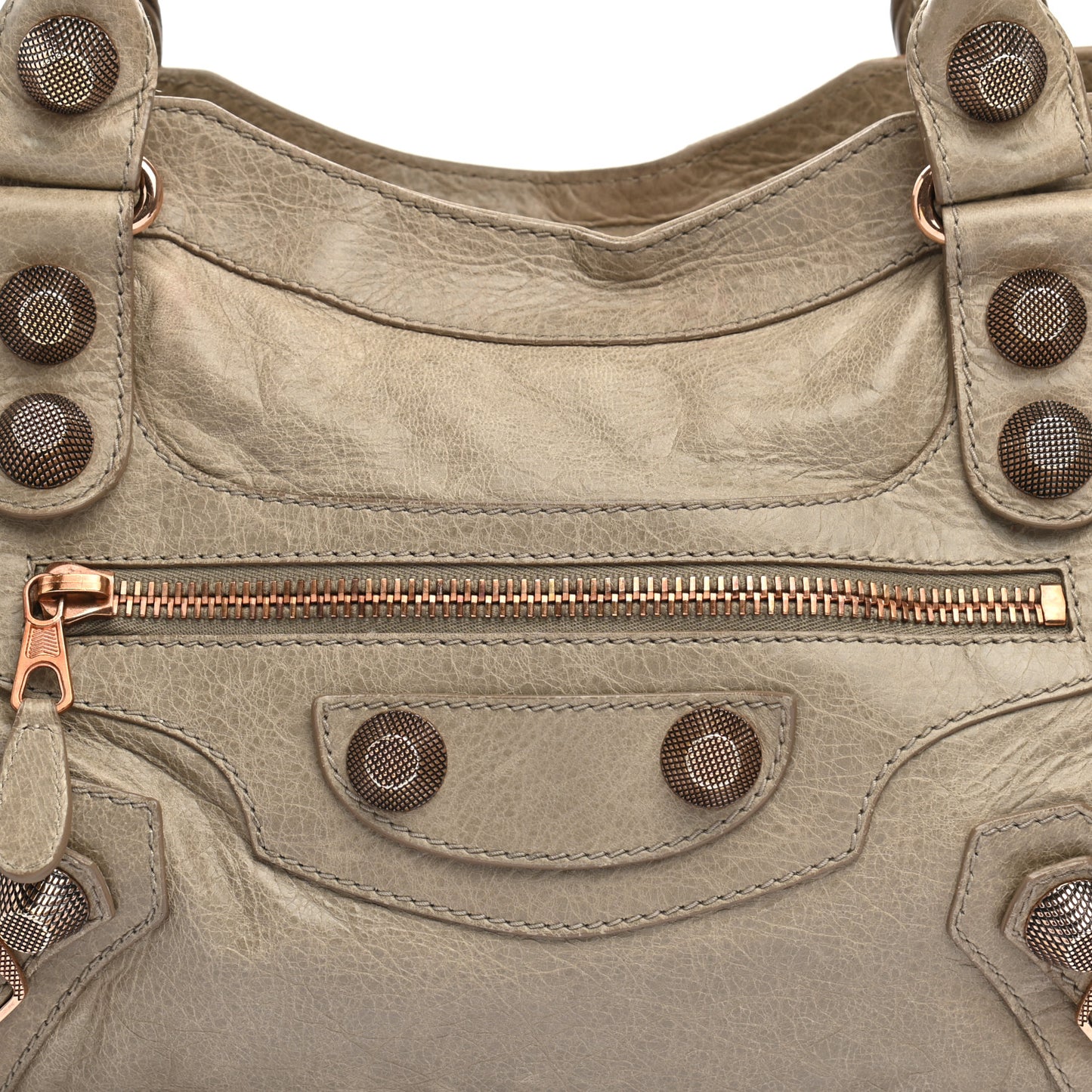 Agneau Giant 21 Rose Gold Hardware City Papyrus