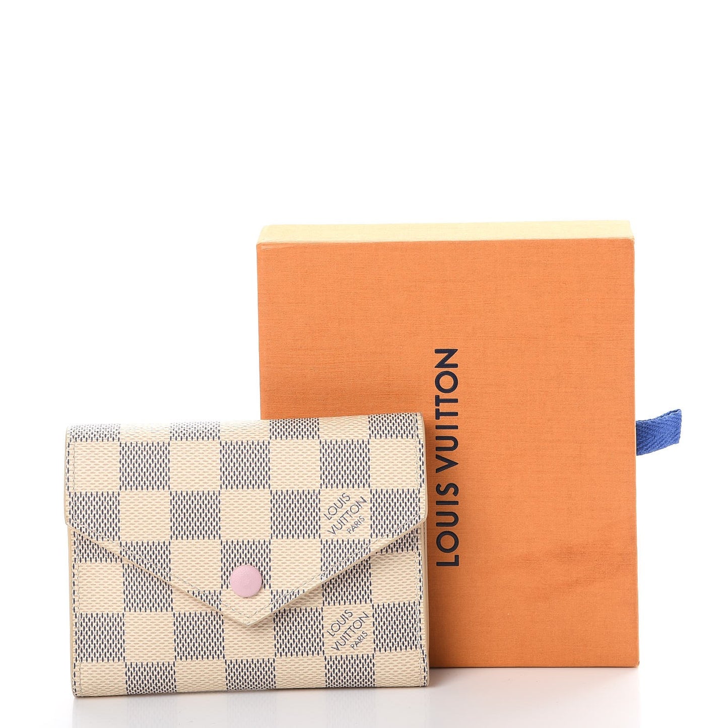 Damier Azur Victorine Wallet Rose Ballerine