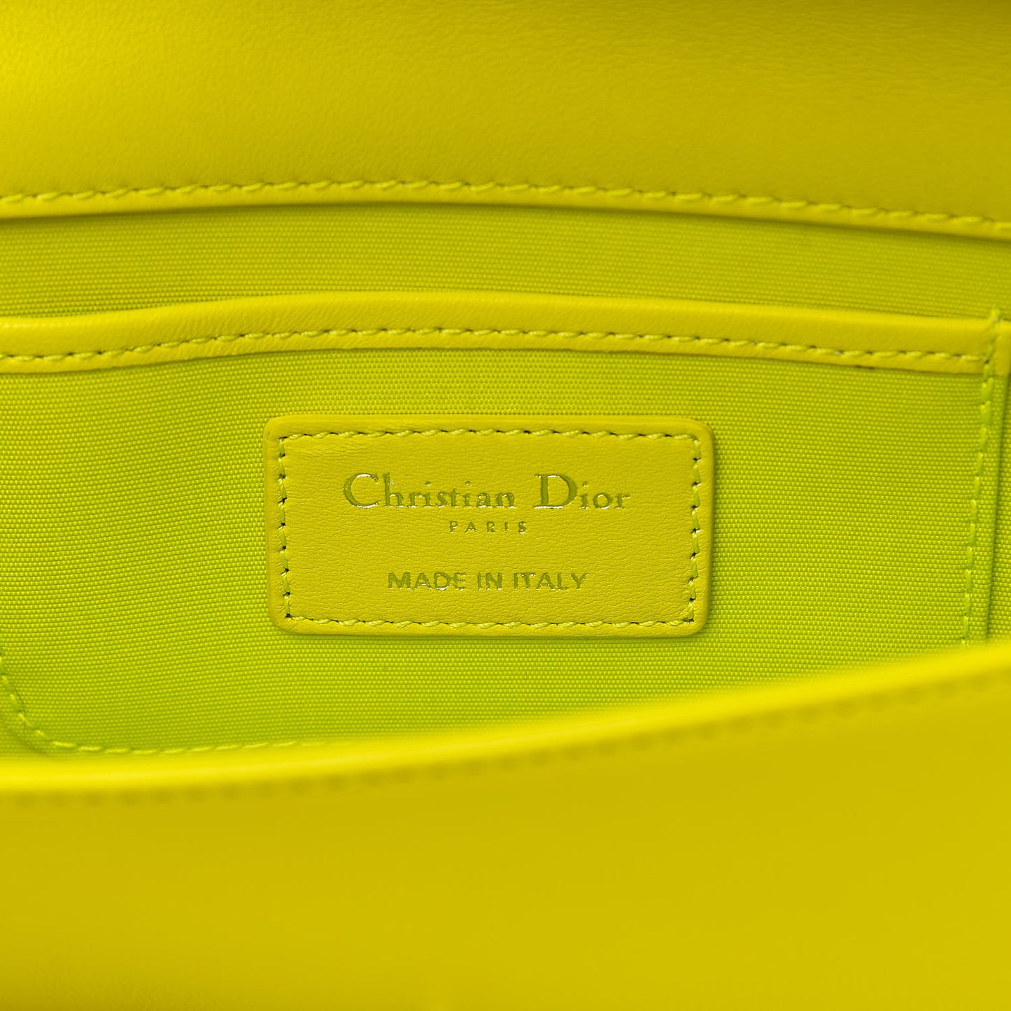 Lambskin Cannage Lady Dior Convertible Clutch Vert Acide