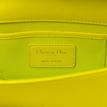 Christian Dior Lambskin Cannage Lady Dior Convertible Clutch Vert Acide 6 of 9
