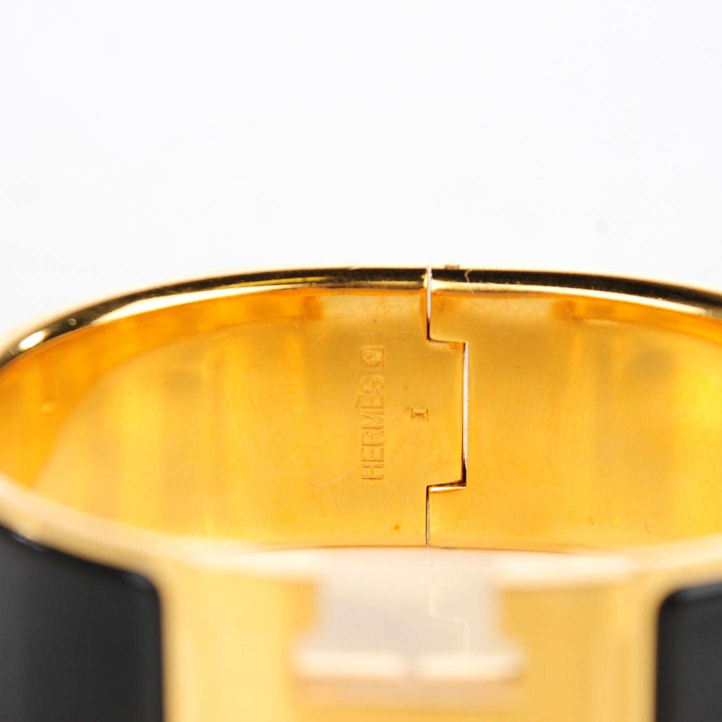 Enamel Wide Clic Clac H Bracelet PM Black