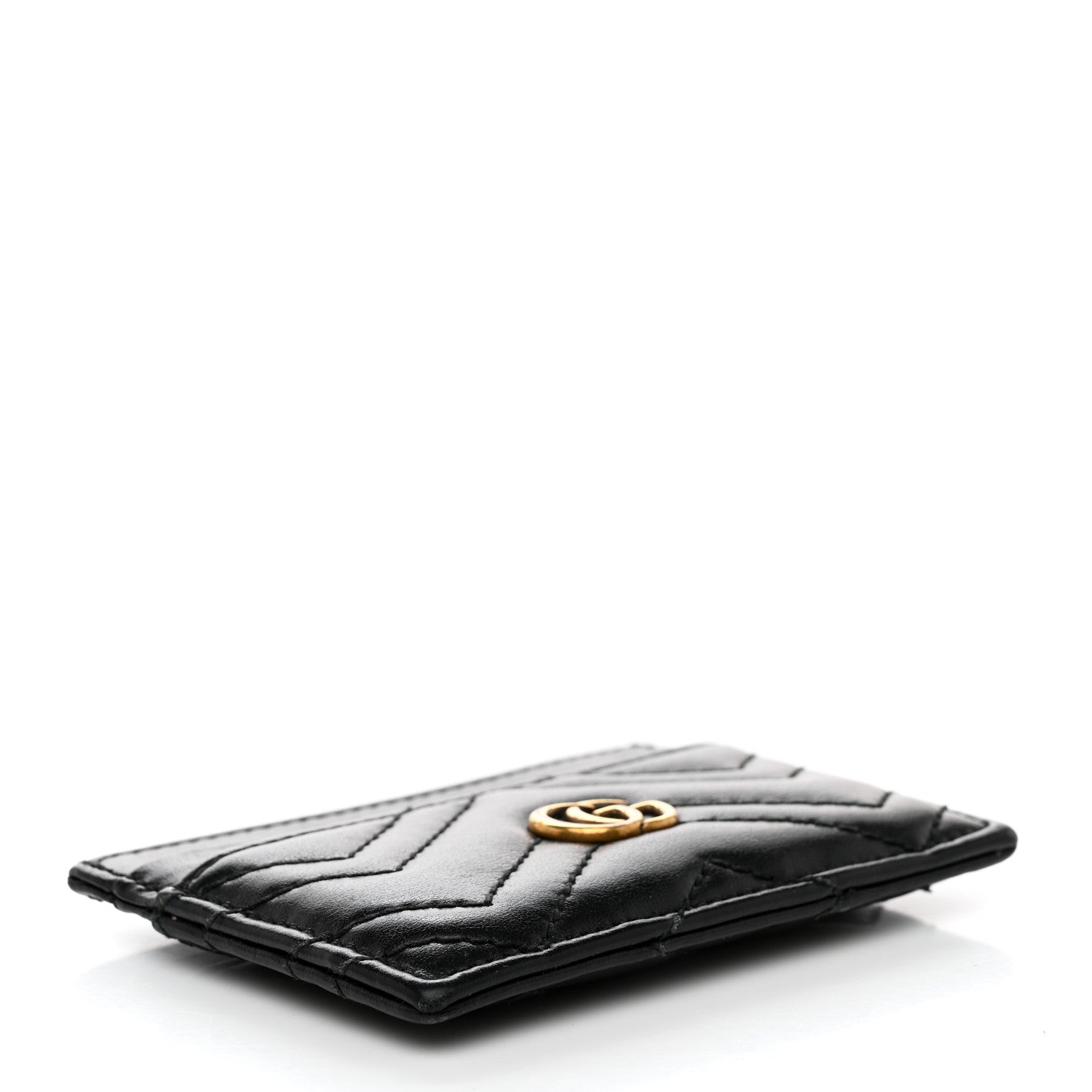 Gucci Calfskin Matelasse GG Marmont Card Holder Black 4 of 11