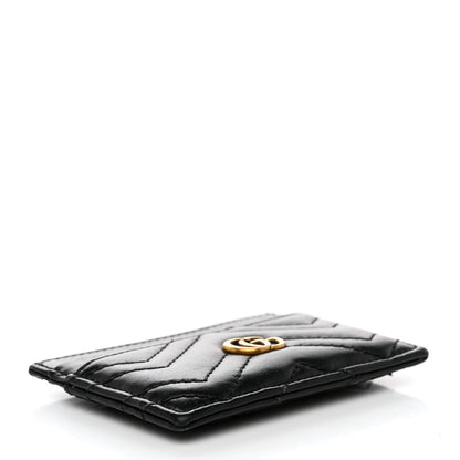 Gucci Calfskin Matelasse GG Marmont Card Holder Black 4 of 11