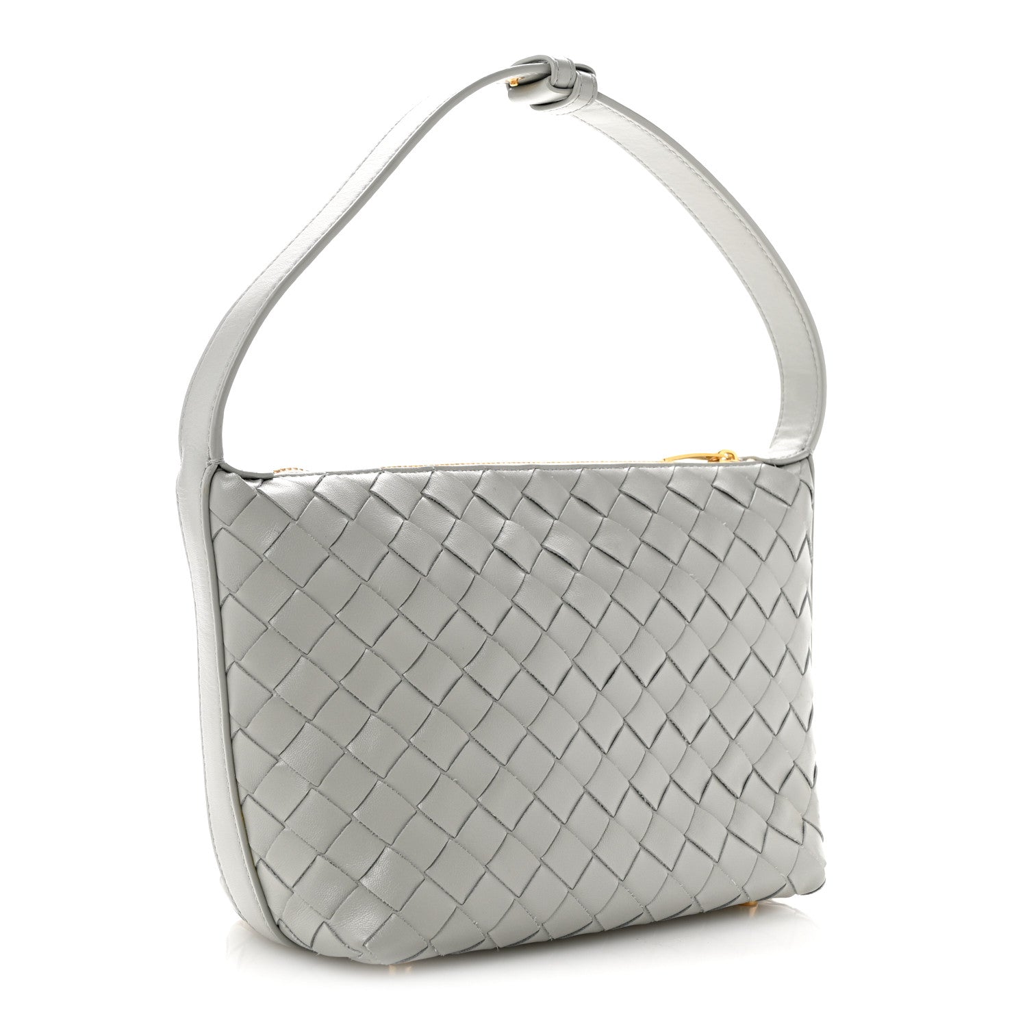 Bottega Veneta Calfskin Nappa Intrecciato Mini Wallace Agate Grey