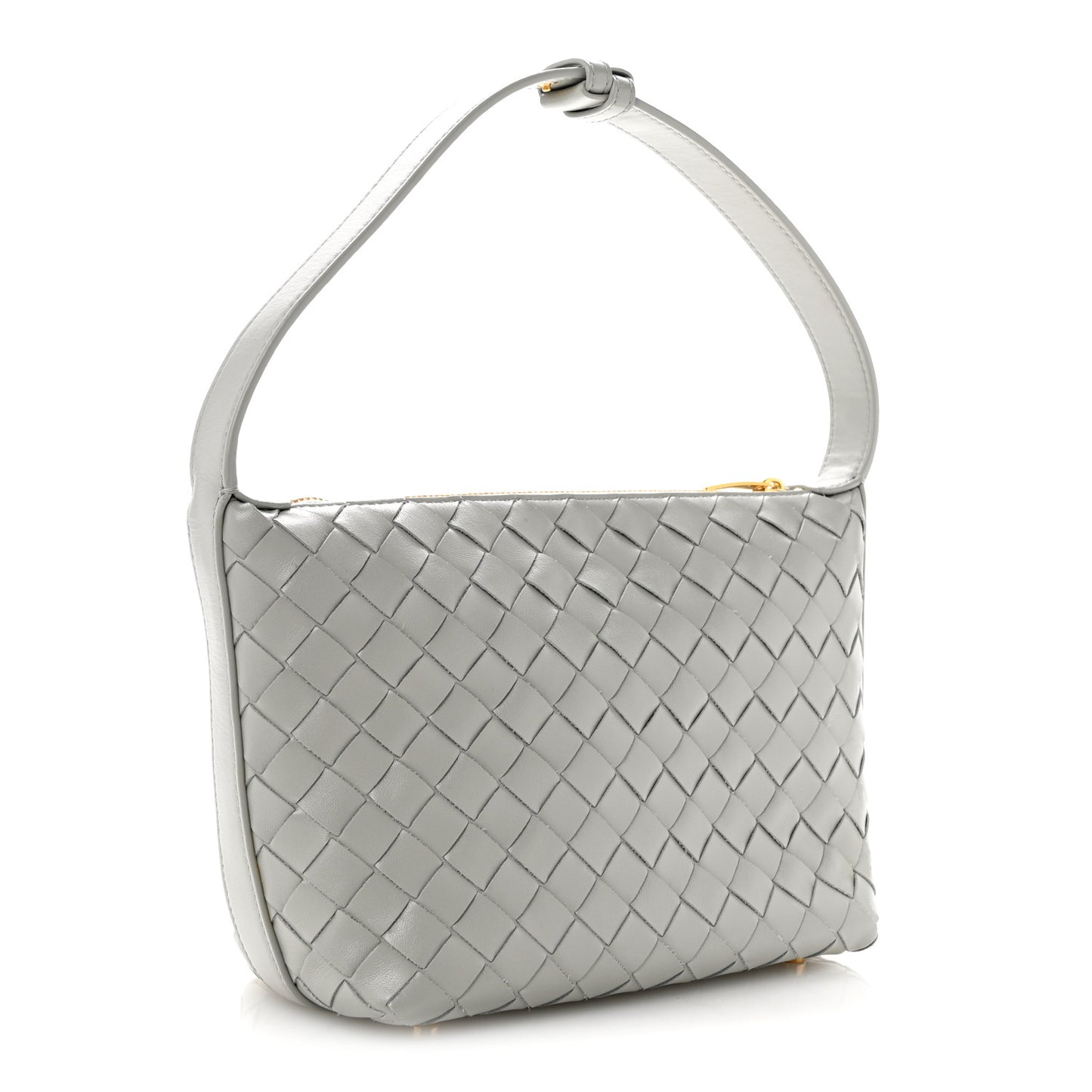 Calfskin Nappa Intrecciato Mini Wallace Agate Grey