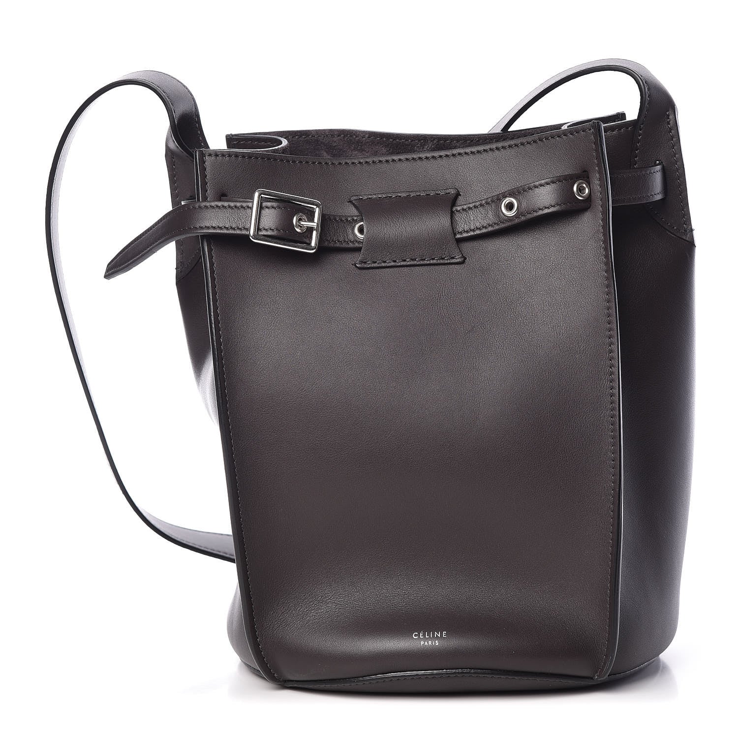 Celine Smooth Calfskin Long Strap Big Bucket Bag Liquorice 1 of 9