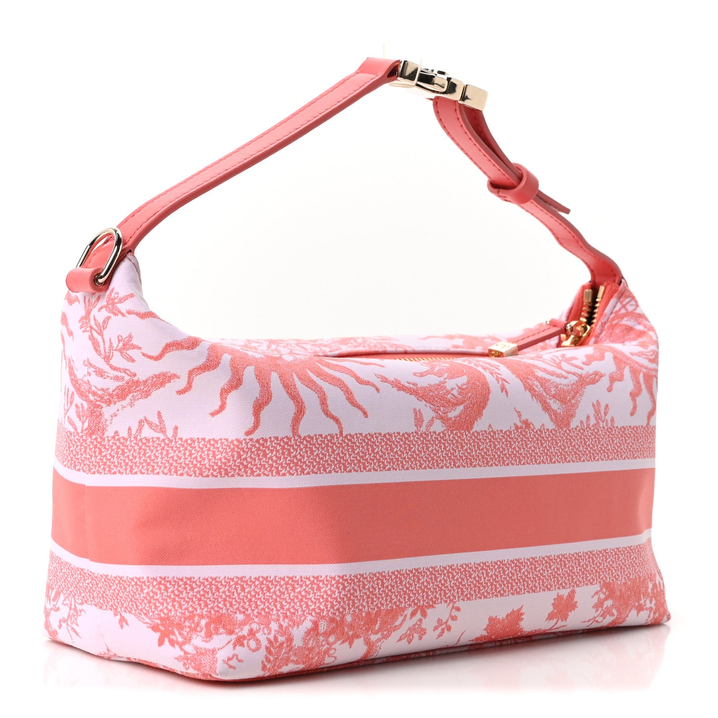 Technical Fabric Toile De Jouy Soleil DiorTravel Nomad Pouch Coral