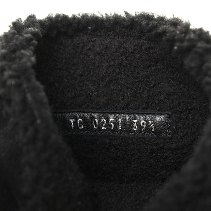 Louis Vuitton Suede Calfskin Shearling Snowdrop Flat Ankle Boot 39.5 Black 8 of 8