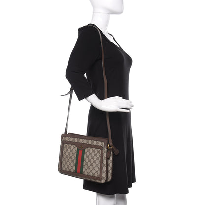 Gucci GG Supreme Monogram Web Medium Ophidia Shoulder Bag Beige New Acero 2 of 11