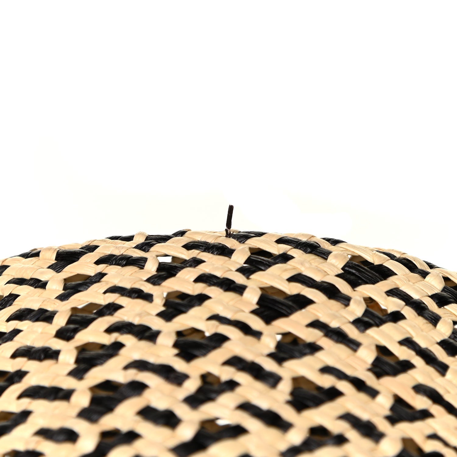 Hermes Straw Adele Panama Hat 59 Black Naturel Marron Jaune 6 of 6