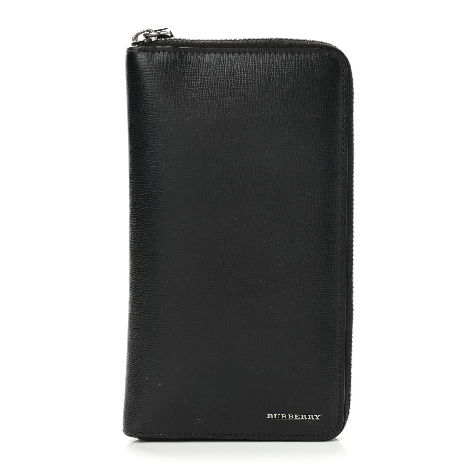 Burberry London Grainy Calfskin Renfrew Long Zip Around Wallet Black 1 of 11