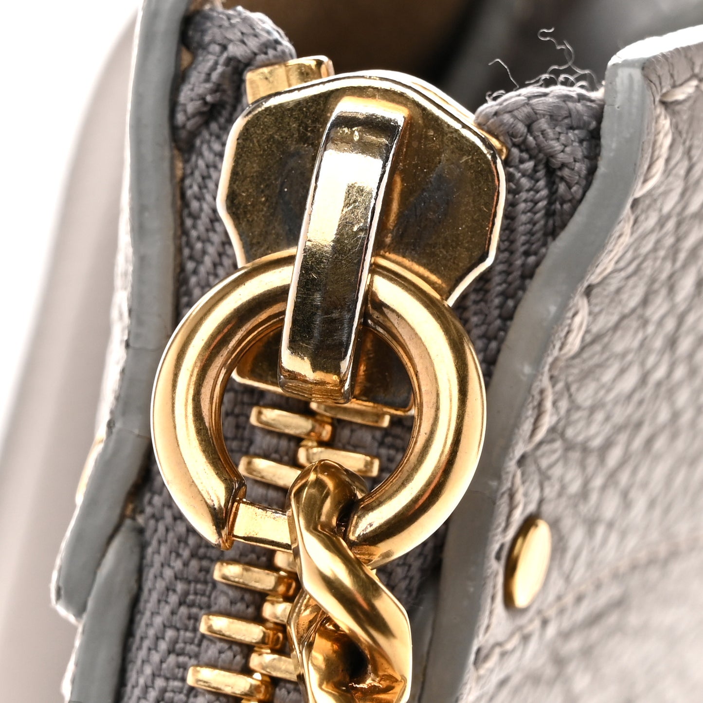 Grained Calfskin Small Hayley Hobo Cashmere Grey