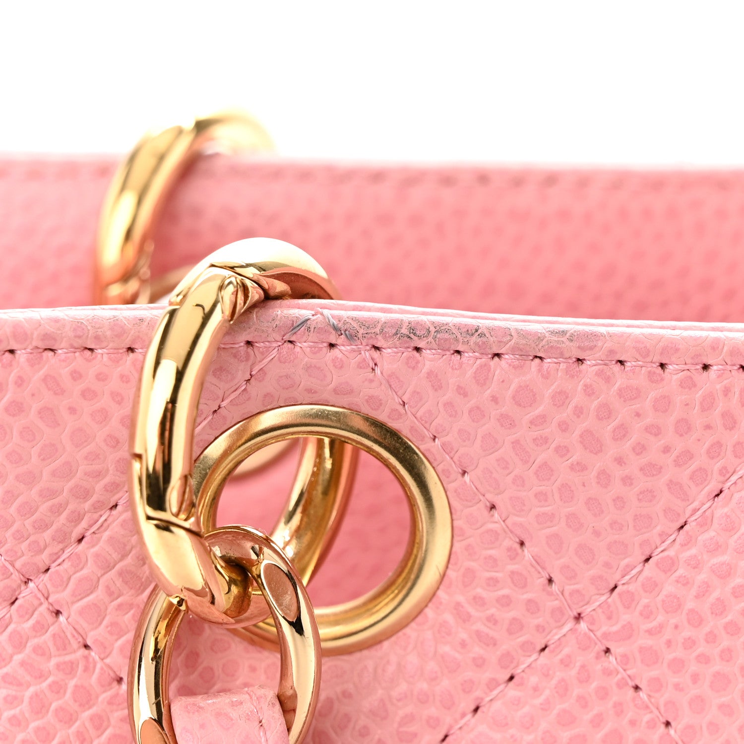 Chanel Caviar Quilted Petit Shopping Tote PST Pink 13 of 16