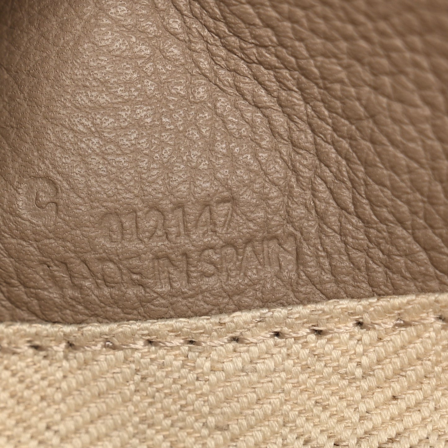 Grained Calfskin Small Puzzle Bag Sand