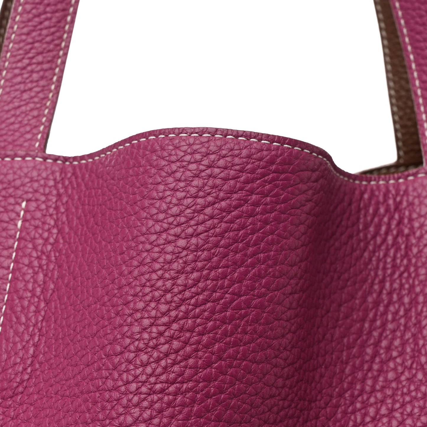 Taurillon Clemence Double Sens 36 Reversible Tote Marron Tosca