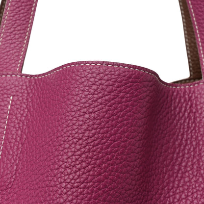 Hermes Taurillon Clemence Double Sens 36 Reversible Tote Marron Tosca 15 of 16
