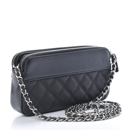 Chanel Caviar Quilted Small Vintage Mademoiselle Clutch With Chain Black 3 of 15