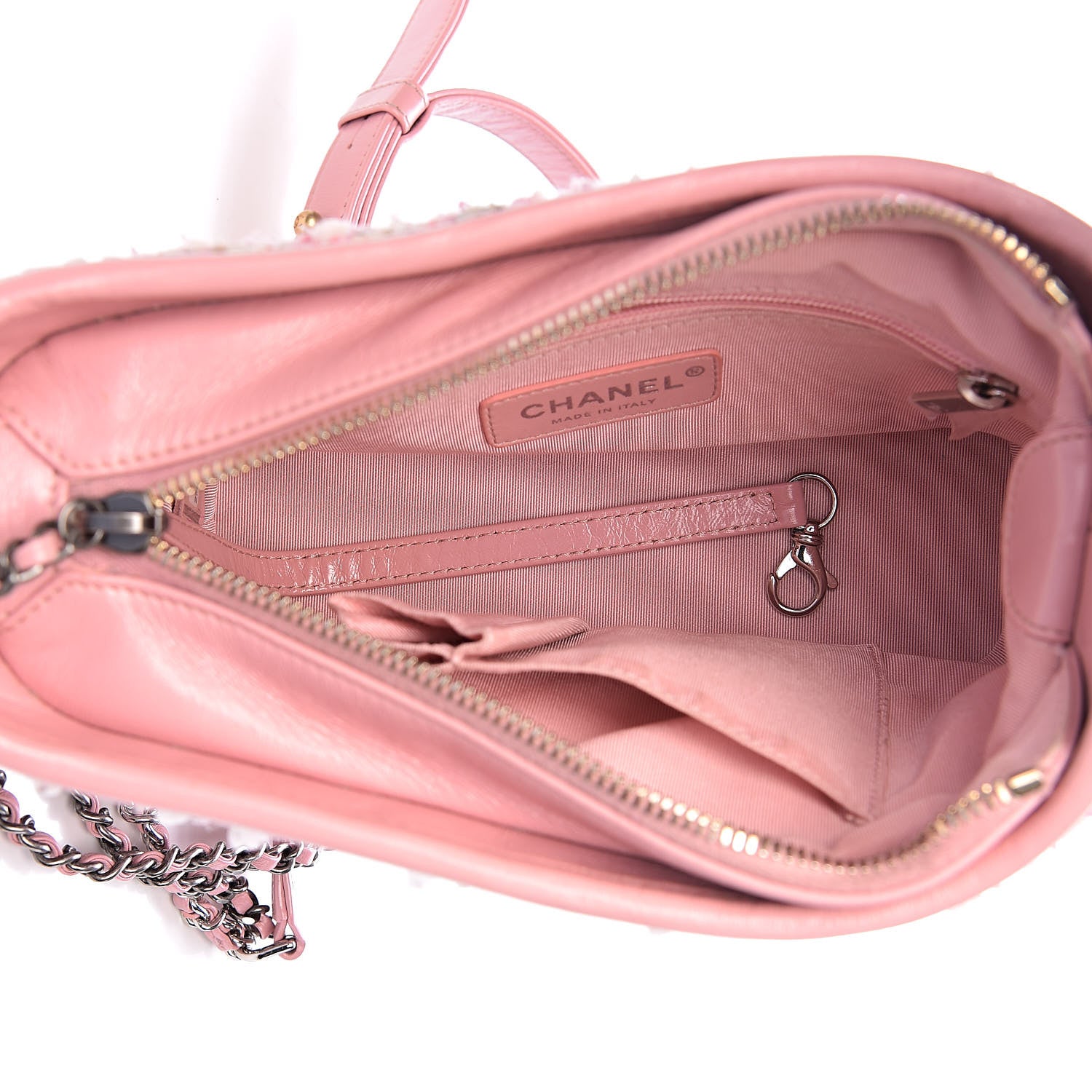 Chanel Tweed Calfskin Small Gabrielle Hobo Light Pink 5 of 11