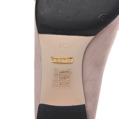 Gucci Kid Scamosciato GG Marmont Fringe 50mm Loafer Pumps 38 Crystal Pink 7 of 7