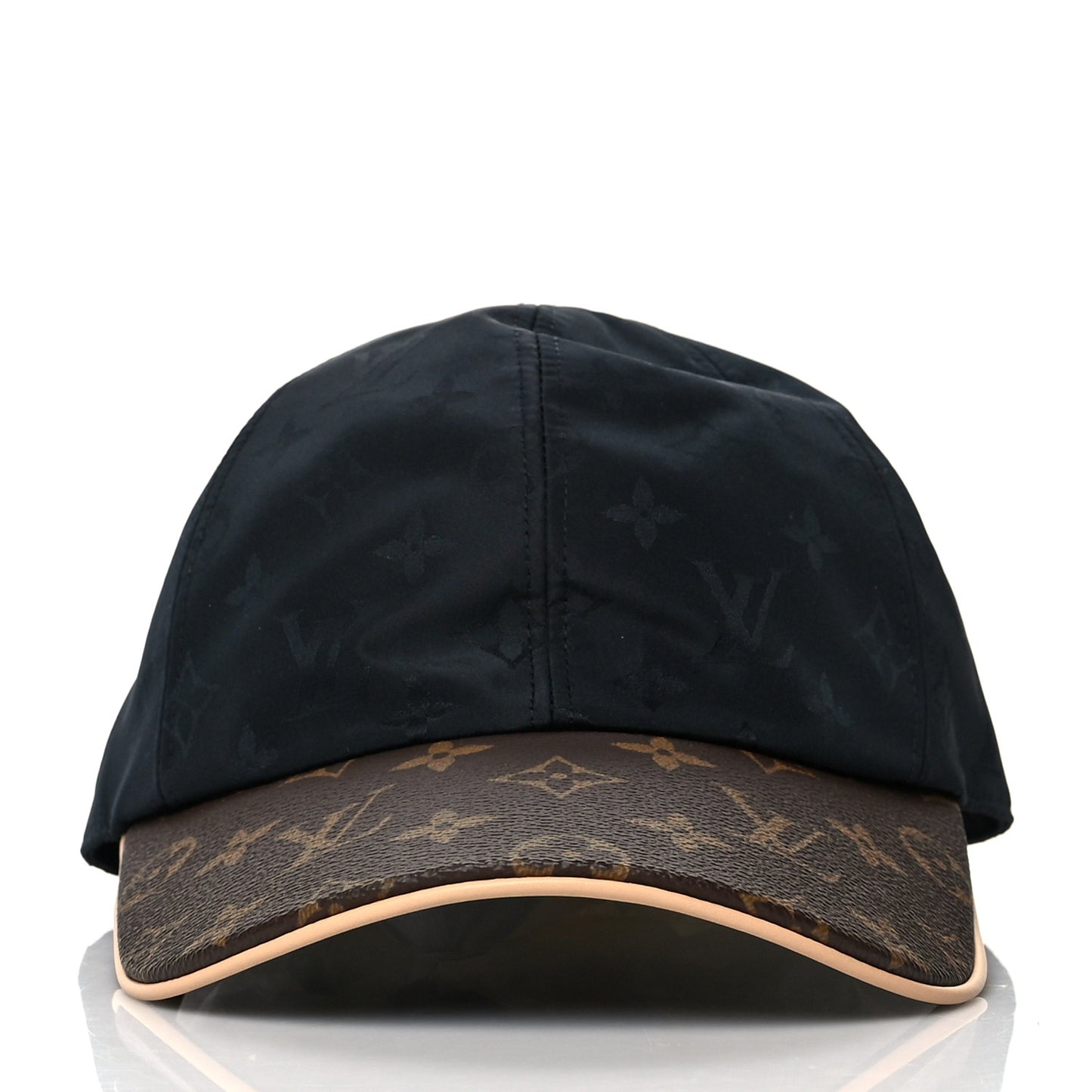 Polyester Silk Monogram LV Get Ready Cap M Black